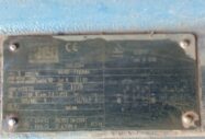 Plaqueta Identificação motor Weg 75cv